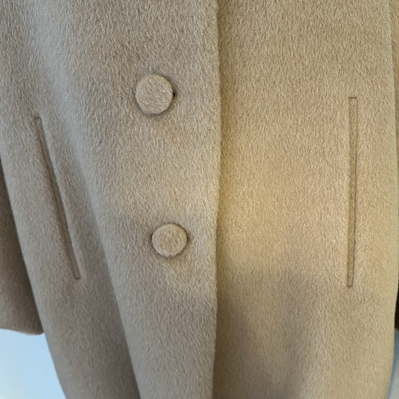 Agnes b Beige Coat Alpaca and Wool Germain  NEW - Picture 3 of 10